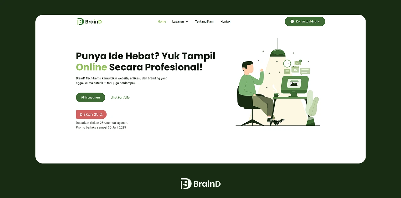 Website BrainD Tech - Hero preview
